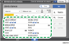 Il·lustració de pantalla del panell d'operacions