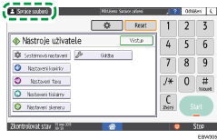 Ilustrace ovládacího panelu