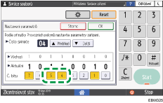 Ilustrace ovládacího panelu