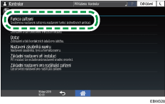Ilustrace ovládacího panelu