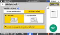 Ilustrace ovládacího panelu