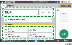 Ilustrace ovládacího panelu