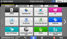 Ilustrace ovládacího panelu