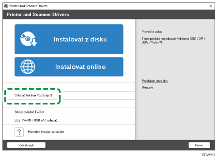 Ilustrace instalátoru ovladače
