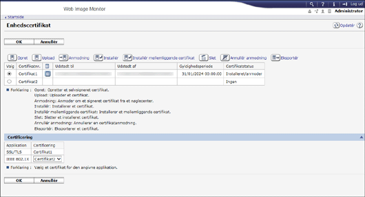 Illustration af skærmbillede i webbrowser
