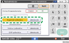Operation panel screen illustration