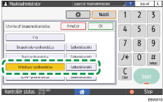 Operation panel screen illustration
