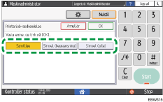 Operation panel screen illustration