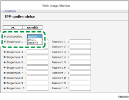 Illustration af skærmbillede i webbrowser