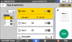 Operation panel screen illustration