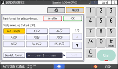 Operation panel screen illustration