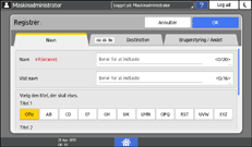 Operation panel screen illustration