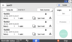 Operation panel screen illustration