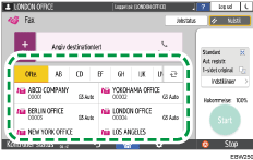 Operation panel screen illustration