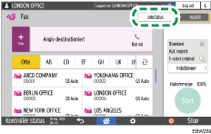 Operation panel screen illustration