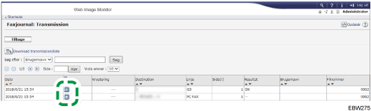 Illustration af skærmbillede i webbrowser