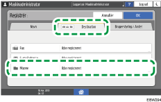 Operation panel screen illustration