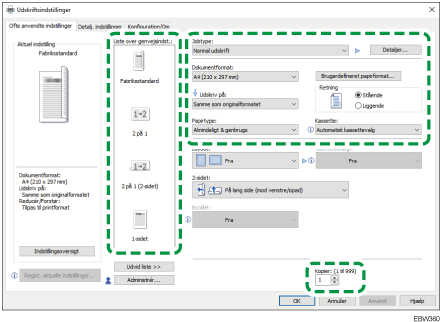 Illustration af driverskærmbillede