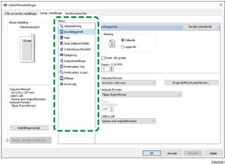 Illustration af driverskærmbillede