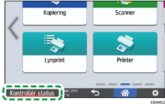 Operation panel screen illustration