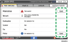 Operation panel screen illustration