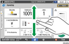 Operation panel screen illustration