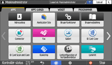 Operation panel screen illustration