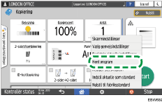 Operation panel screen illustration
