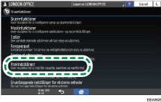Operation panel screen illustration