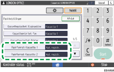 Operation panel screen illustration