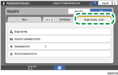Operation panel screen illustration