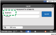 Operation panel screen illustration