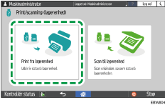 Operation panel screen illustration