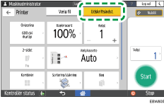 Operation panel screen illustration