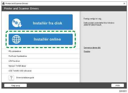 Illustration af driver-installationsprogram