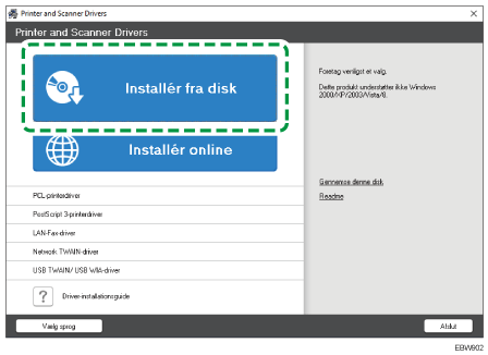 Illustration af driver-installationsprogram