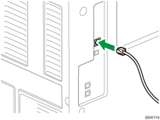 Abbildung des Anschlusses des Ethernet-Kabels
