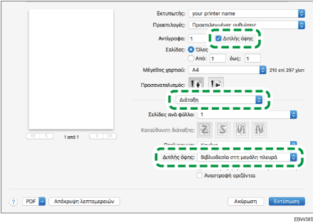 Εικόνα της οθόνης του προγράμματος οδήγησης