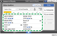 Εικόνα οθόνης πίνακα χειρισμού