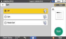 Operation panel screen illustration