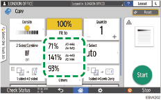 Operation panel screen illustration