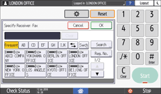 Operation panel screen illustration