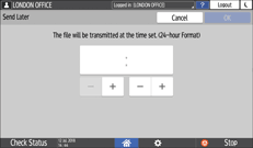 Operation panel screen illustration