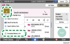 Operation panel screen illustration