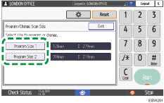 Operation panel screen illustration