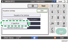Operation panel screen illustration