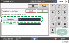 Operation panel screen illustration