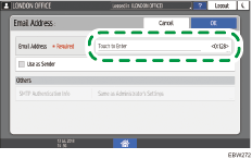 Operation panel screen illustration