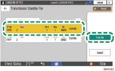Operation panel screen illustration