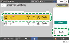 Operation panel screen illustration